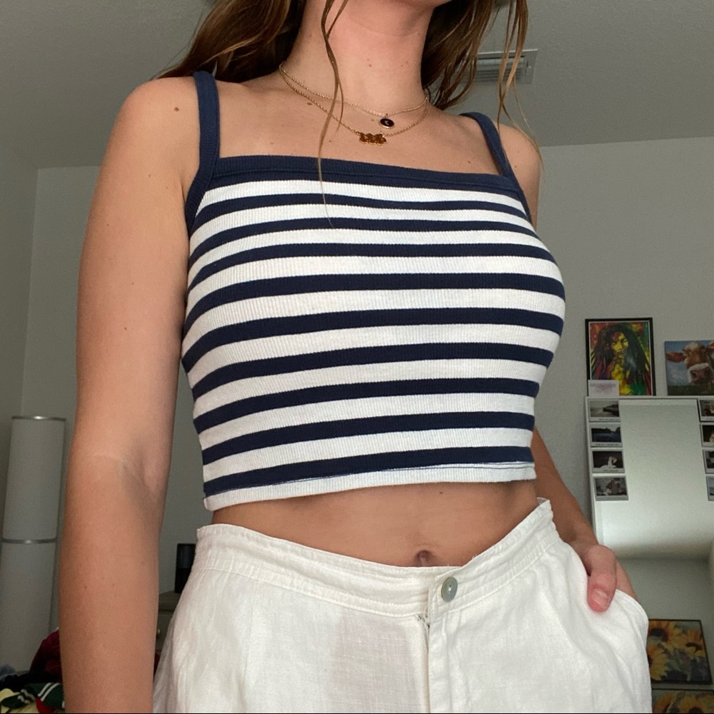 Striped PacSun Crop Tank